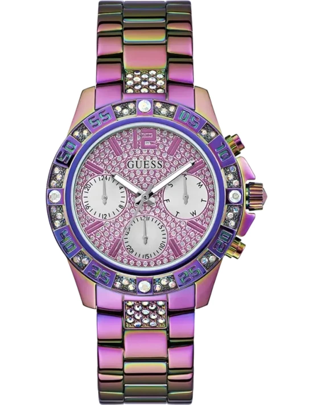 Montre Femme Guess Majesty GW0771L4 violet en acier