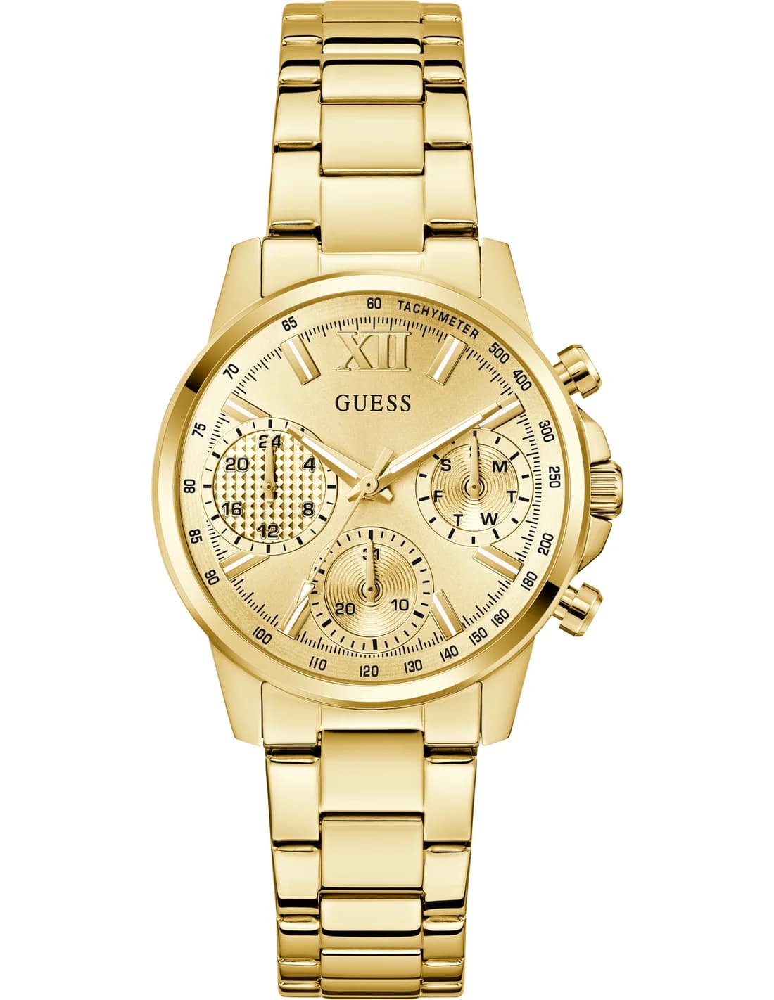 Montre Femme Guess Tropez GW0933L2 cadran doré bracelet acier