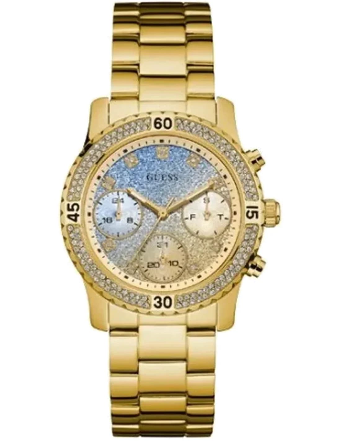 Montre Guess W0774L2 Confetti Cadran Bicolore Multifonction en Acier Doré