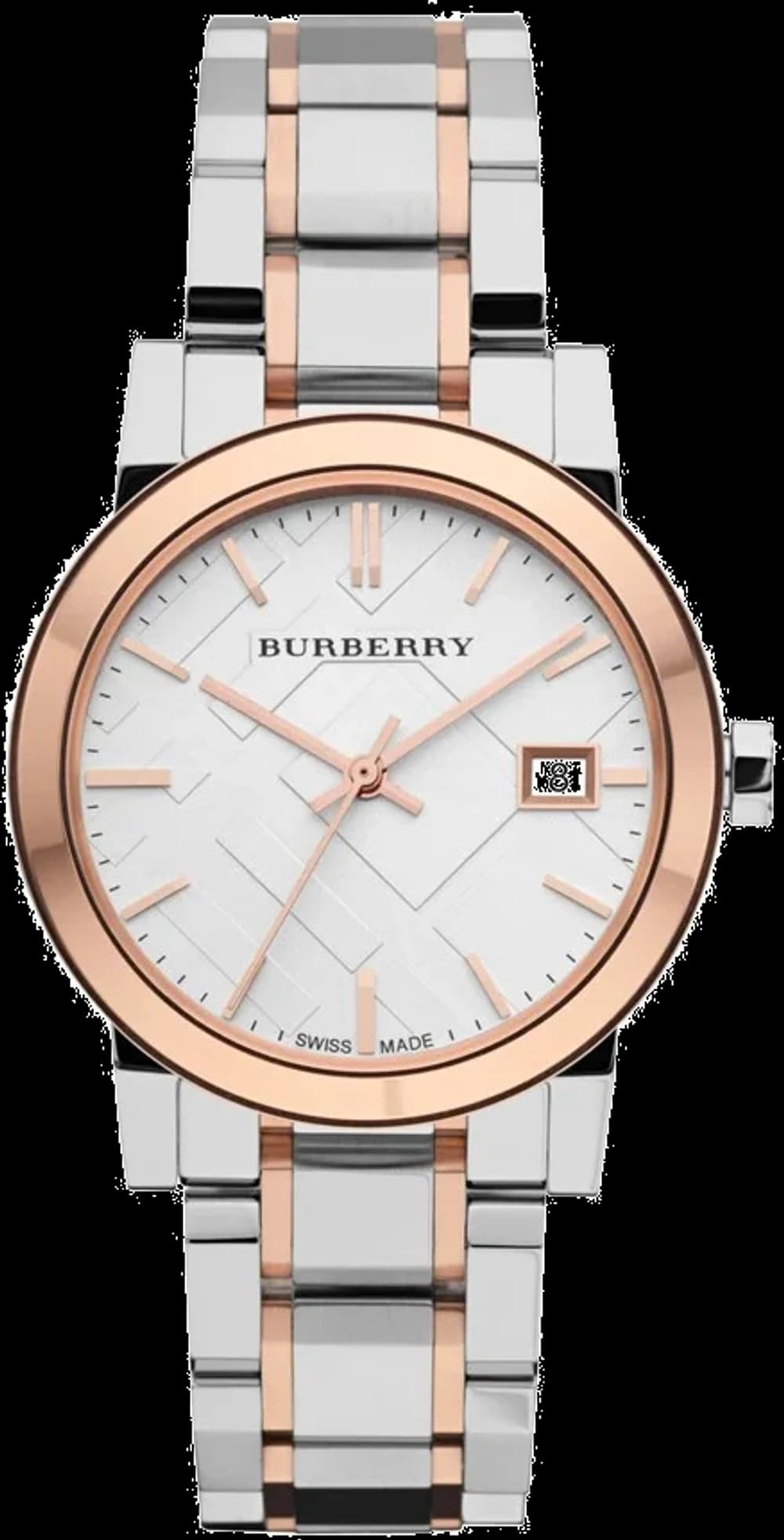 Montre Burberry BU9105 The City Ronde Bi-ton Argent et Rose Gold