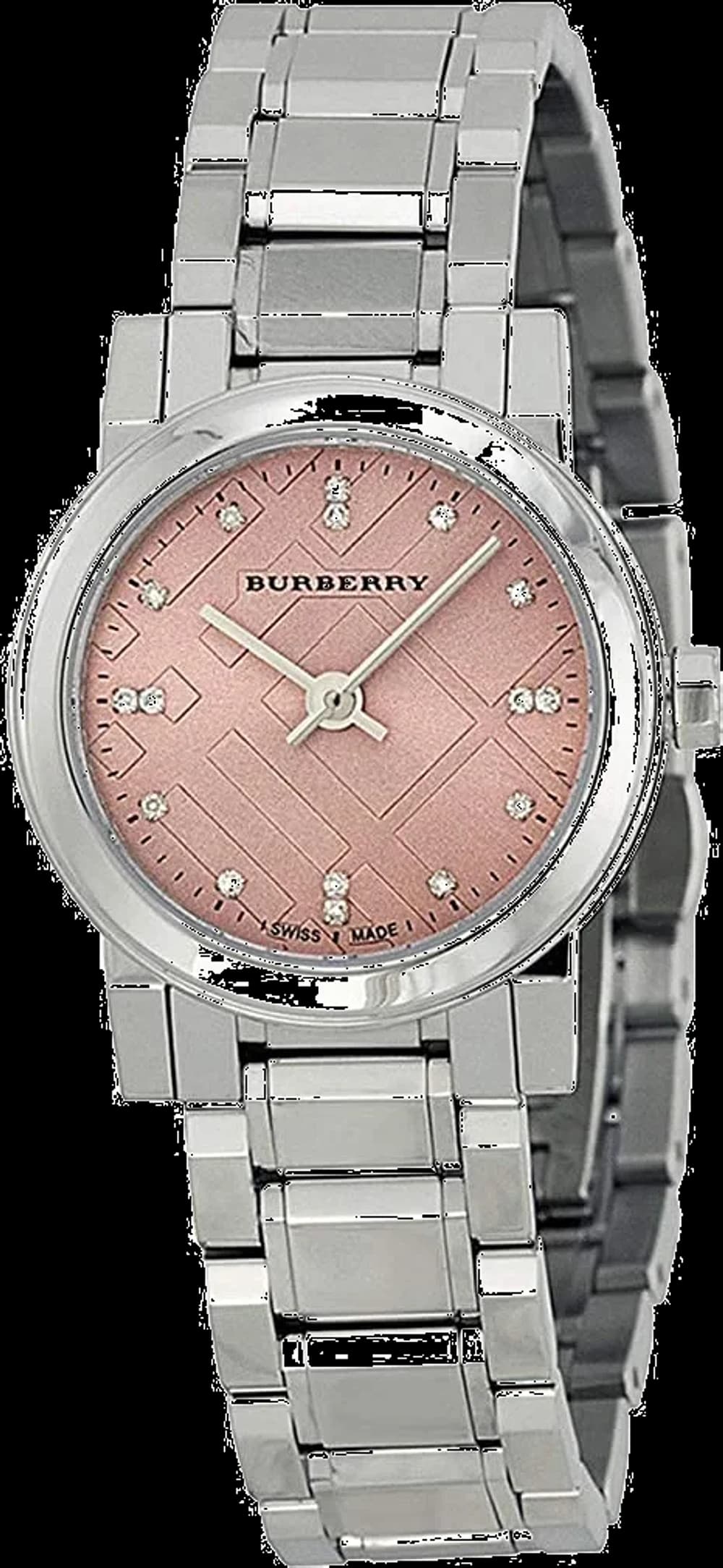 Montre Femme Burberry BU9223 City Cadran Rose Index Diamants
