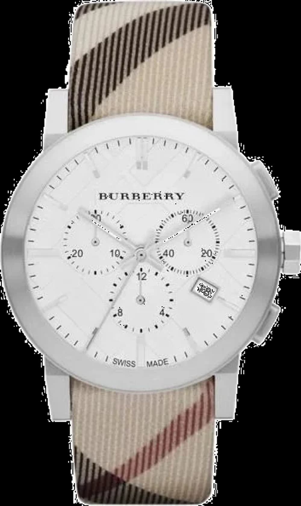 Montre Homme Burberry BU9357 chronomètre bracelet monogramme beige