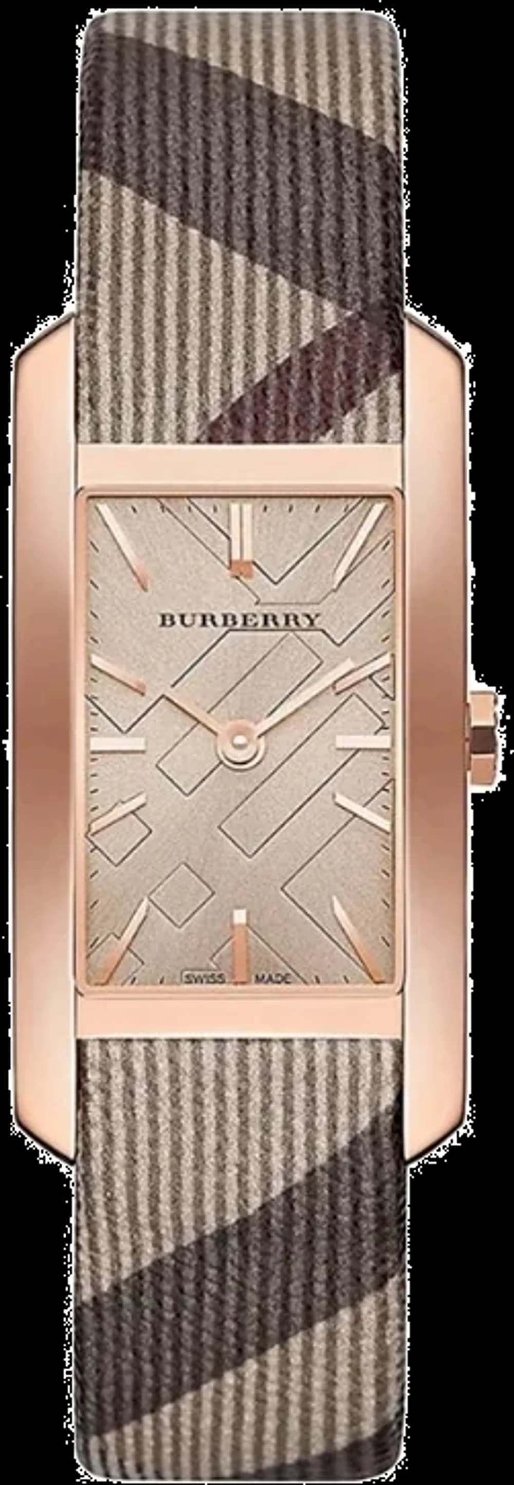 Montre Femme Burberry BU9408 Rectangulaire Cuir Marron Swiss Made