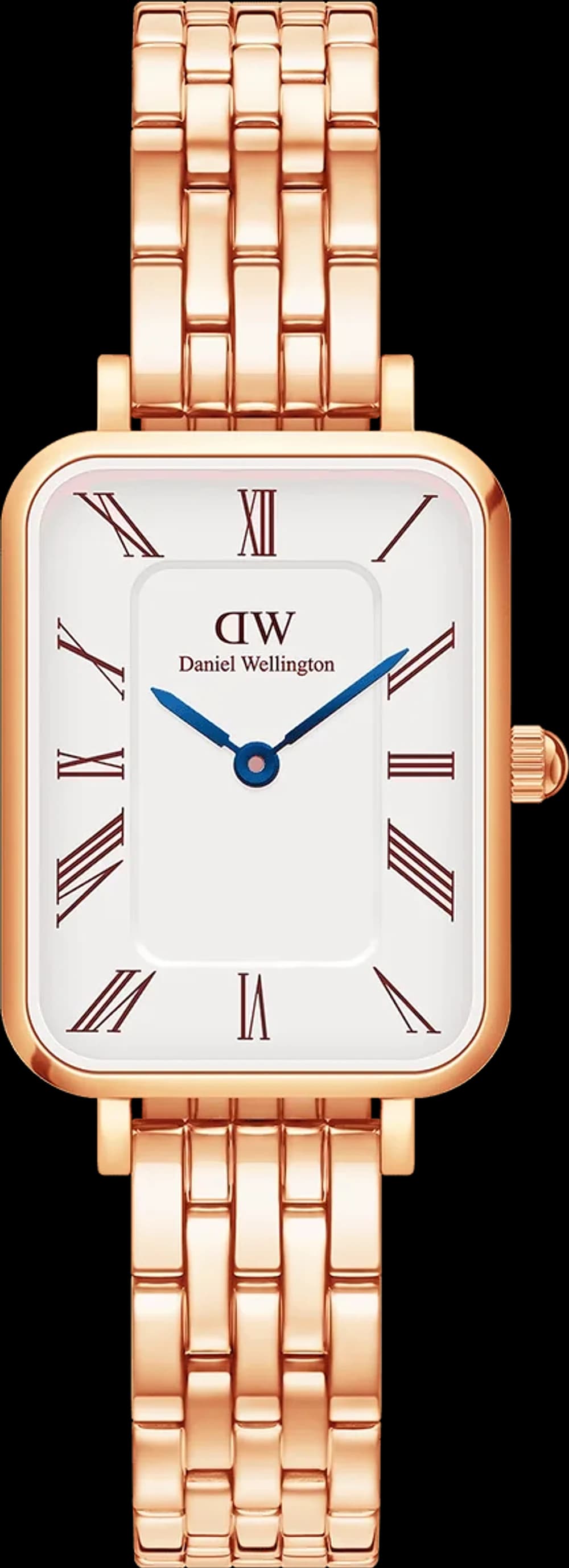 Montre femme Daniel Wellington 109931, cadran blanc, bracelet acier doré or rose