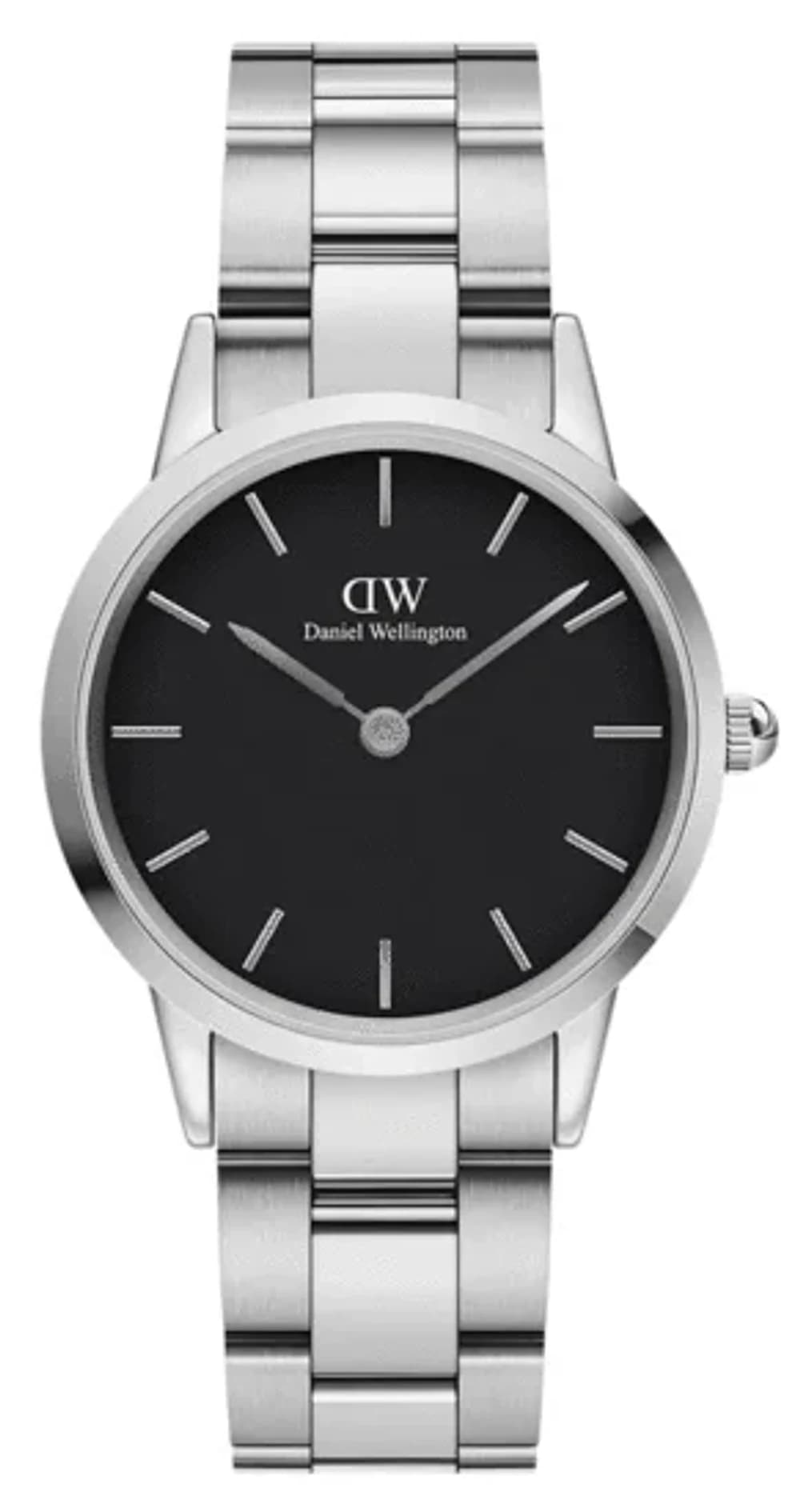 Montre unisexe Daniel Wellington DW00100342, cadran noir, bracelet acier argenté