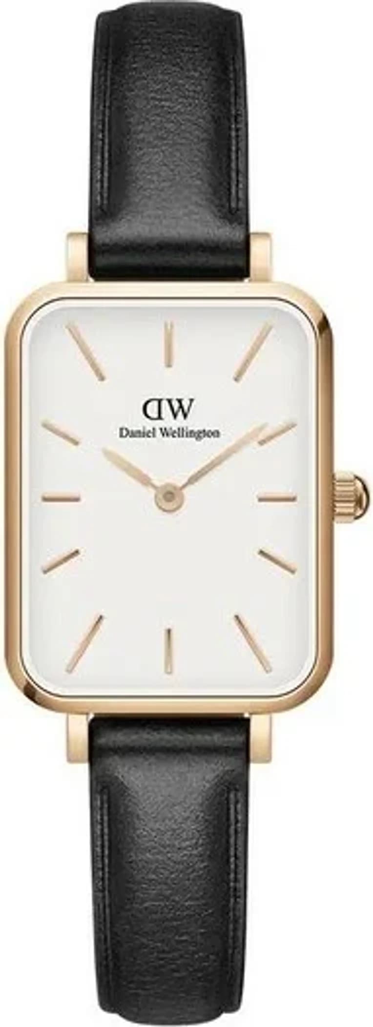 Montre femme Daniel Wellington DW00100434, cadran blanc avec bracelet cuir noir