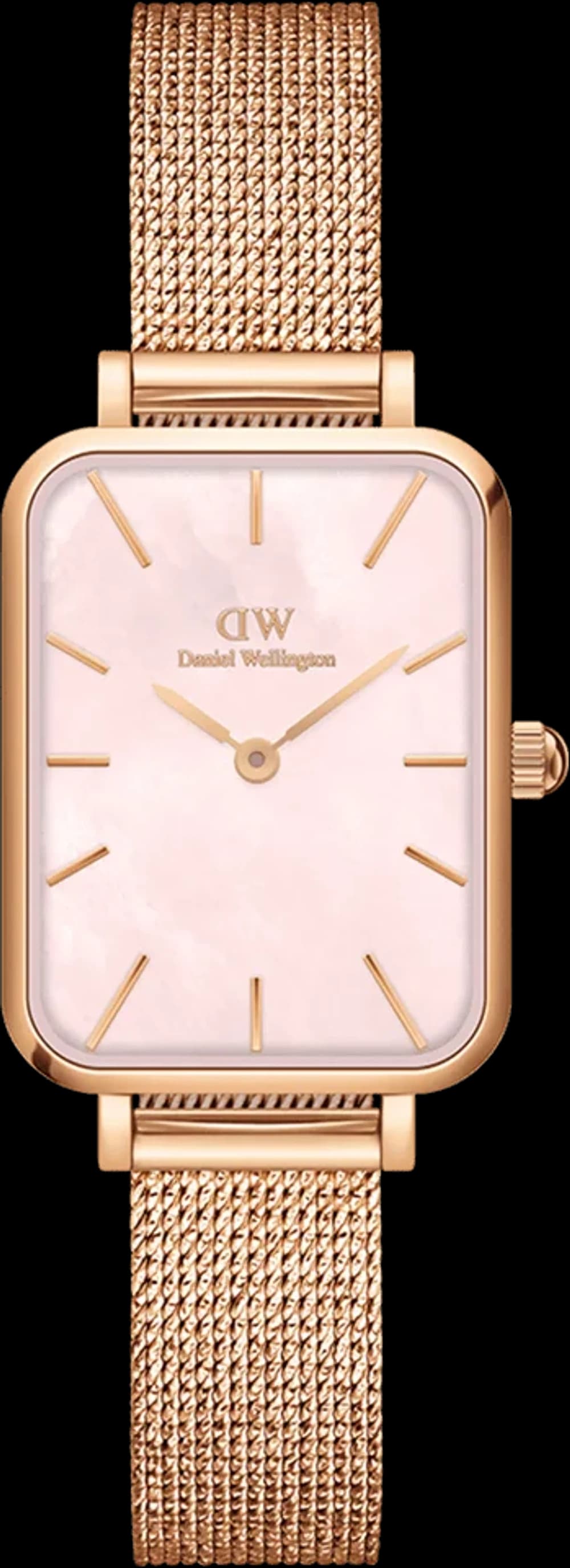 Montre femme Daniel Wellington DW00100510, cadran nacré rose, bracelet acier