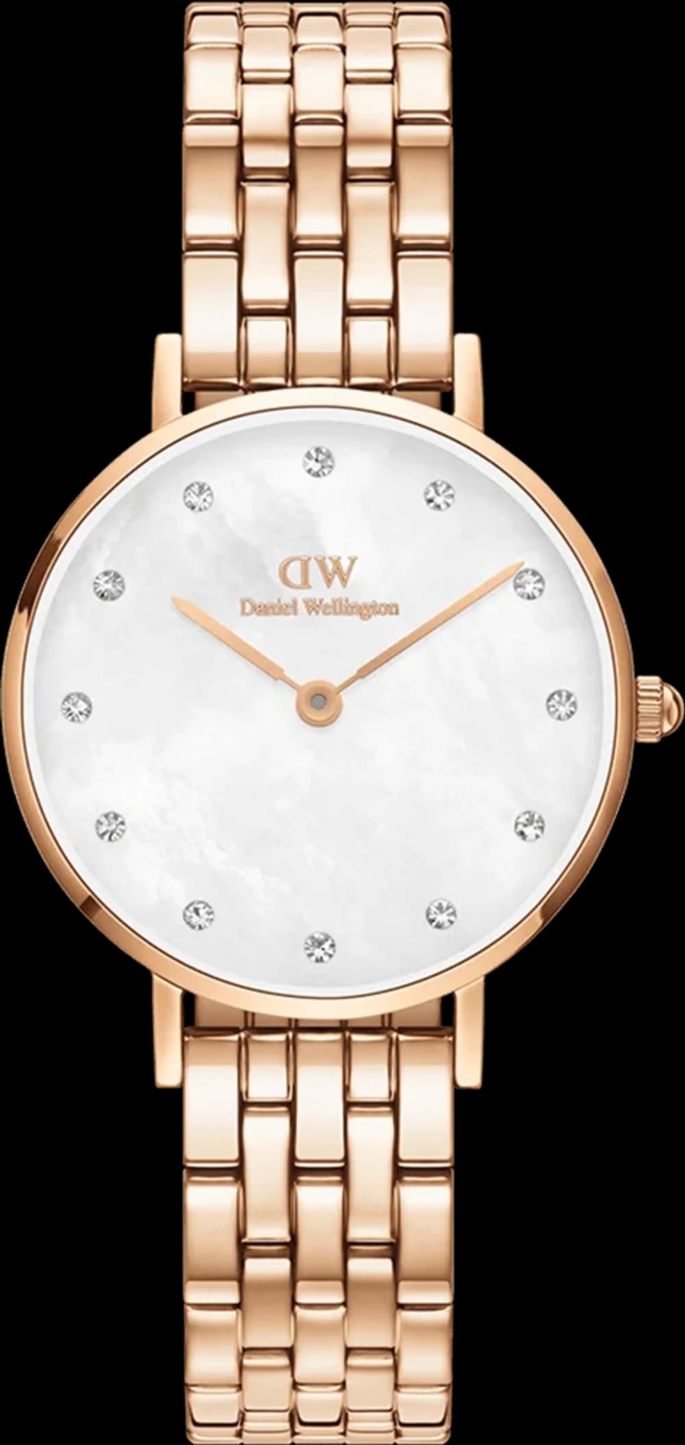 Montre femme Daniel Wellington DW00100613, cadran blanc nacre sur bracelet acier