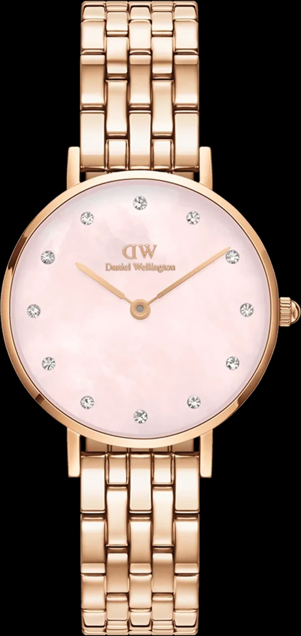 Montre femme Daniel Wellington DW00100617, cadran rose nacre sur bracelet acier