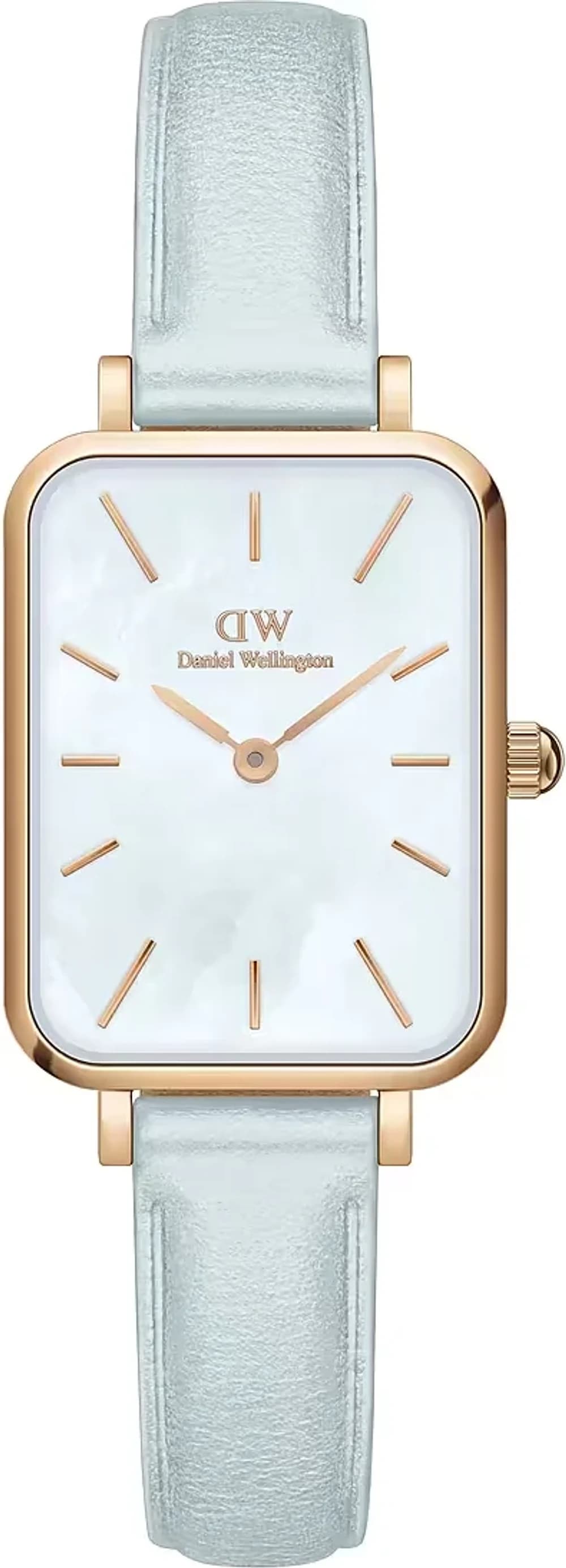 Montre femme Daniel Wellington DW00100638, cadran bleu nacre et bracelet cuir
