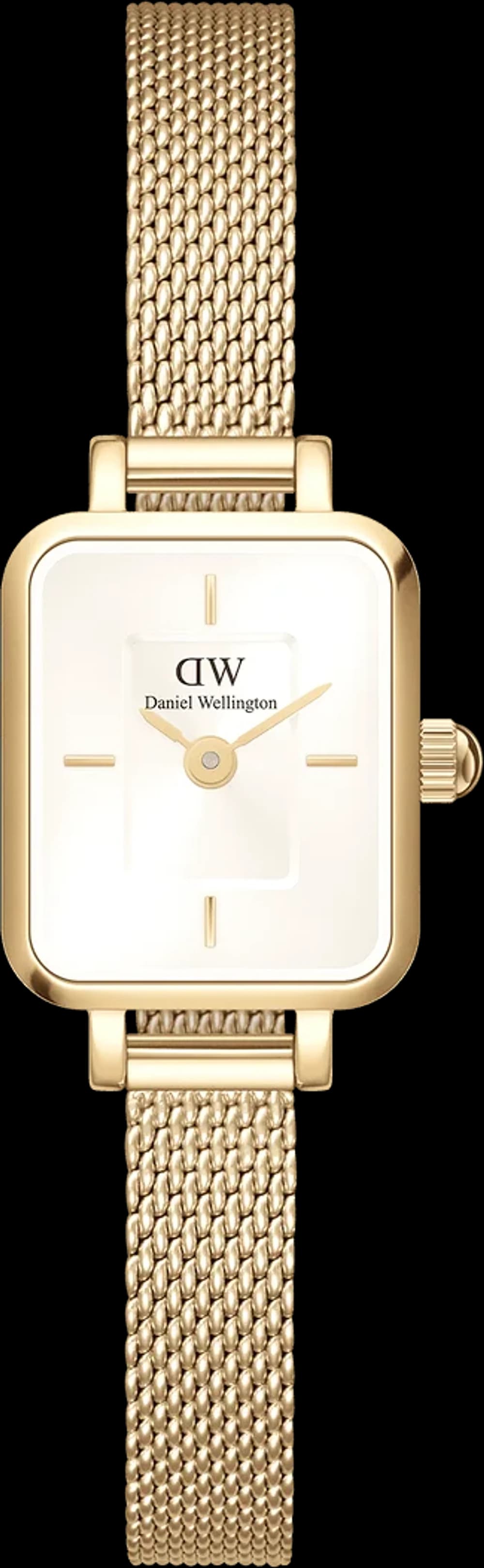 Montre femme Daniel Wellington DW00100656, cadran blanc sur bracelet milanais doré