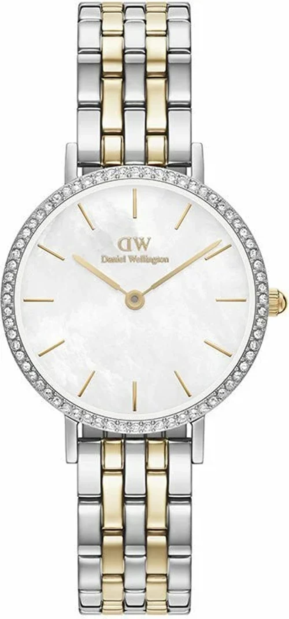 Montre femme Daniel Wellington DW00100665, cadran blanc nacre sur bracelet acier