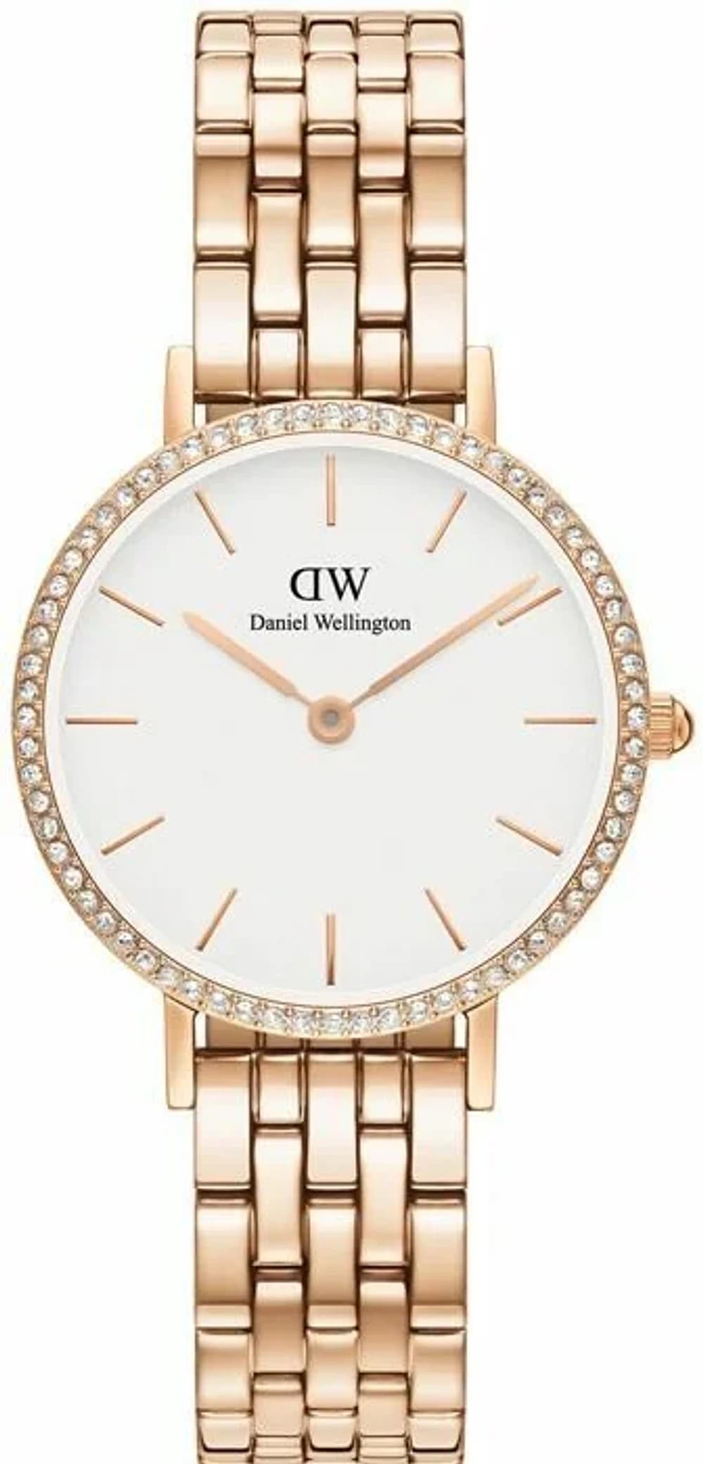 Montre femme Daniel Wellington DW00100666, au cadran blanc et bracelet acier 5 brins