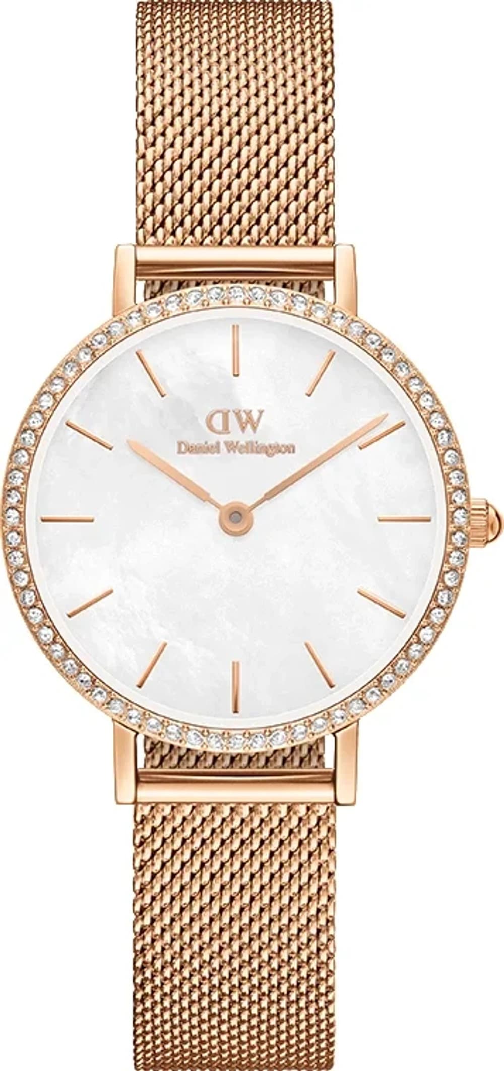 Montre femme Daniel Wellington DW00100673, cadran blanc nacre sur bracelet acier