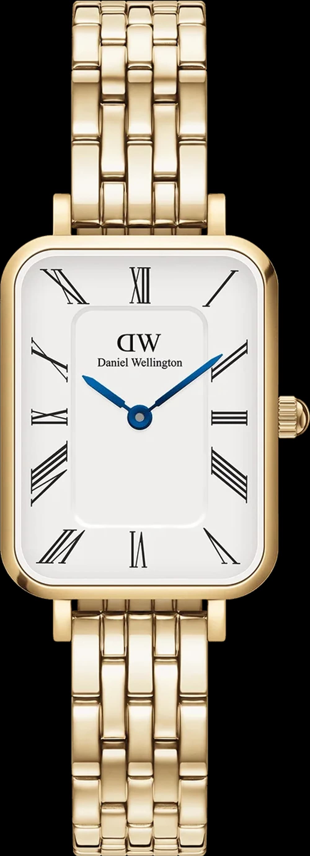 Montre femme Daniel Wellington DW00100688, cadran blanc, maille milanaise or rose