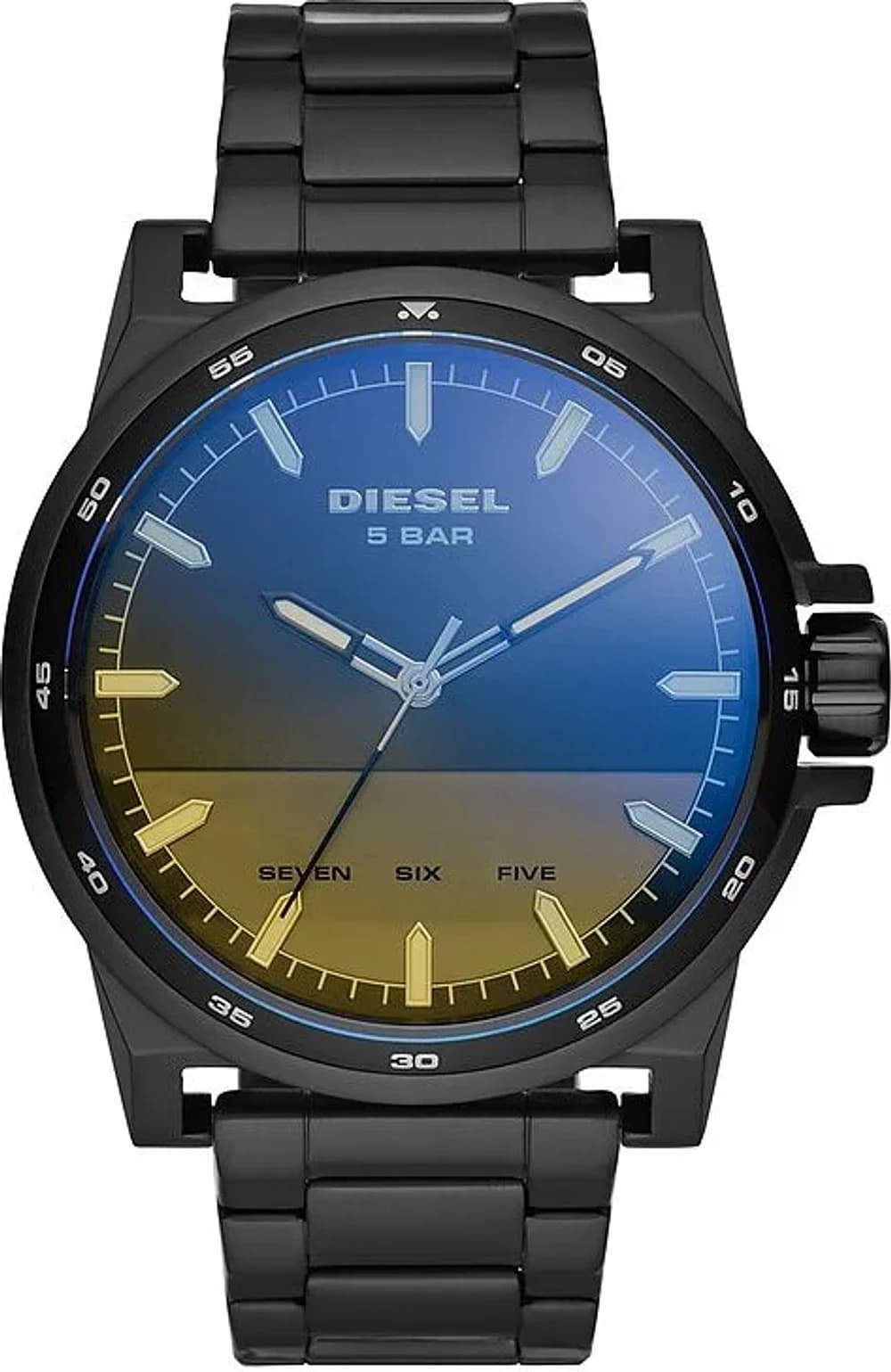 Montre Diesel DZ1834 Fastbak avec Bracelet en Cuir Noir et Boîtier Acier