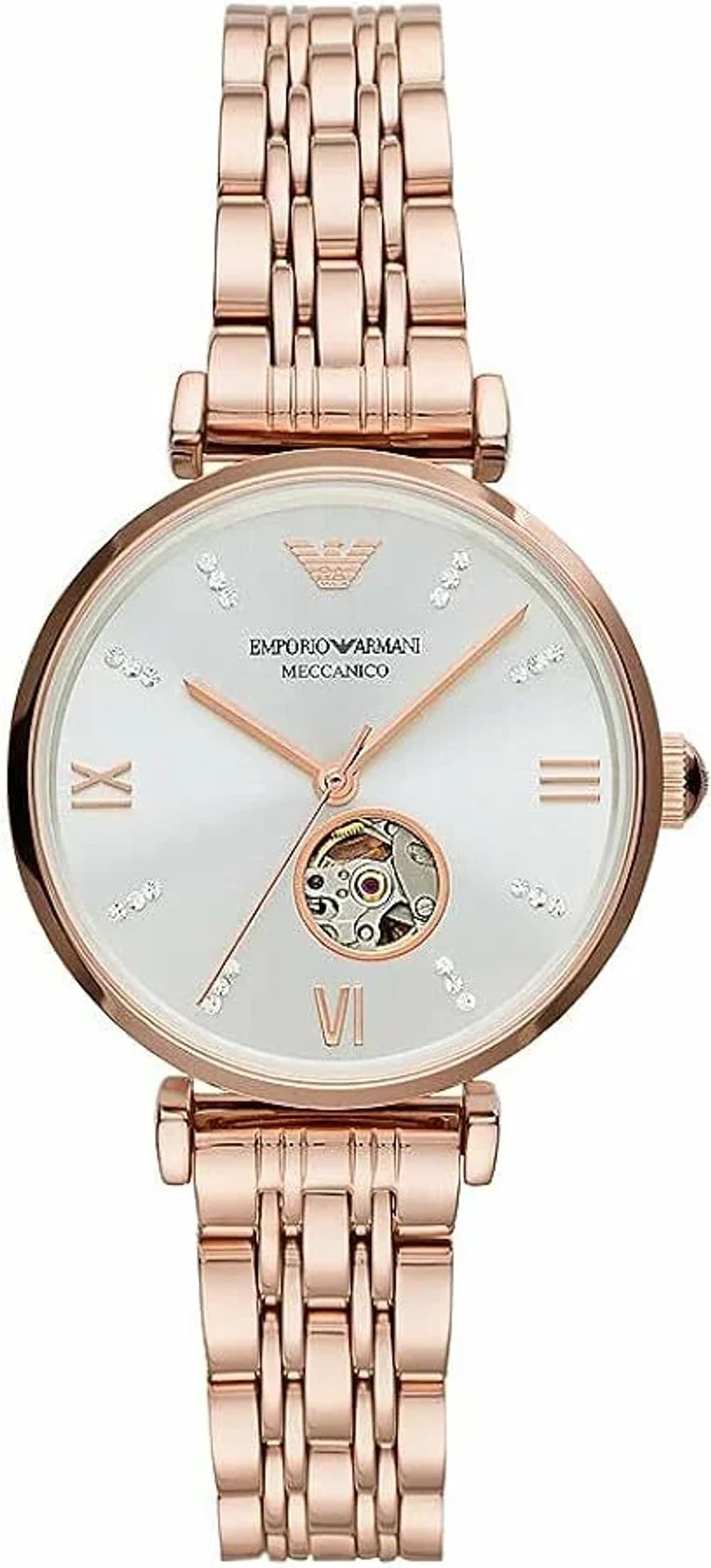 Montre Emporio Armani AR60023 Gianni T-Bar Automatique en Acier Squelette
