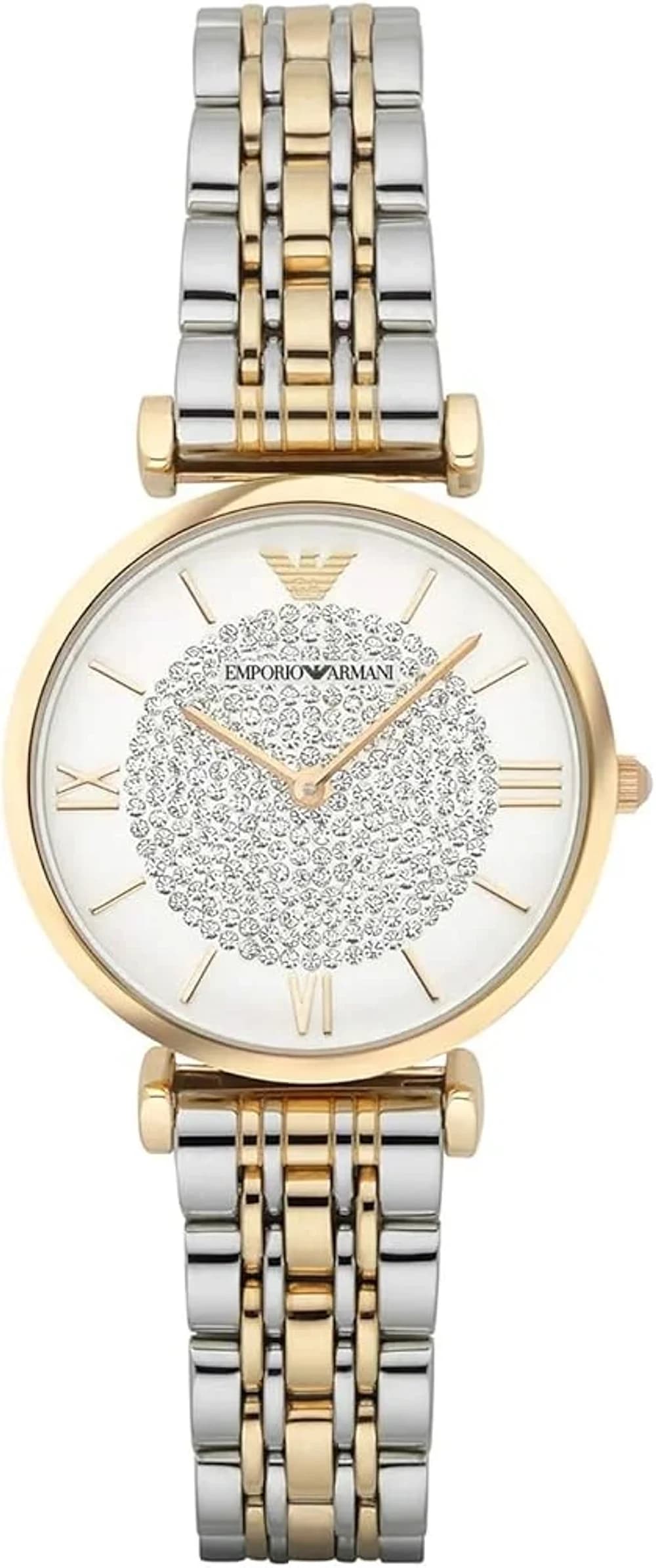 Montre Emporio Armani AR8031 Cadran Nacre et Bracelet Bicolore Argenté et Doré
