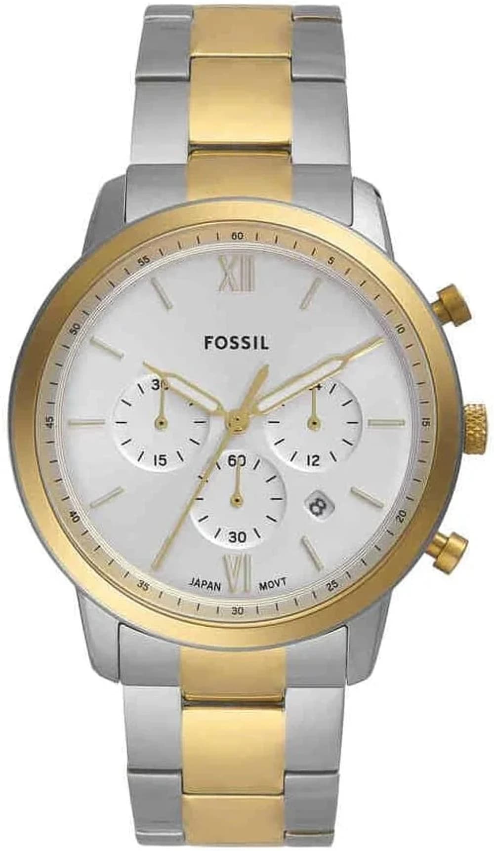 Montre Homme Fossil Neutra FS6112 cadran argent bracelet acier