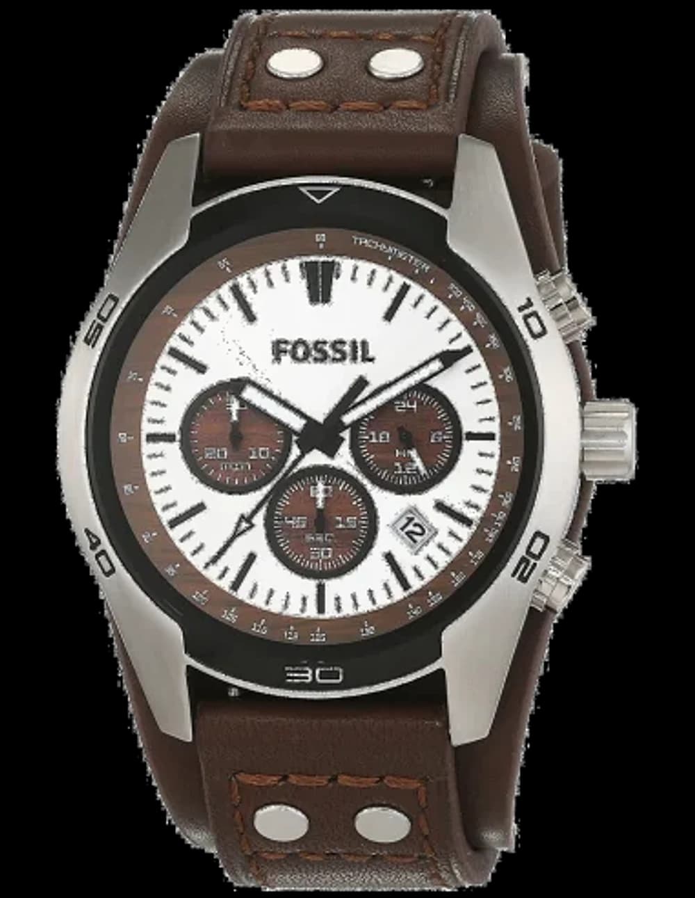 Montre Homme Fossil Coachman CH2565 Bracelet de force en cuir marron