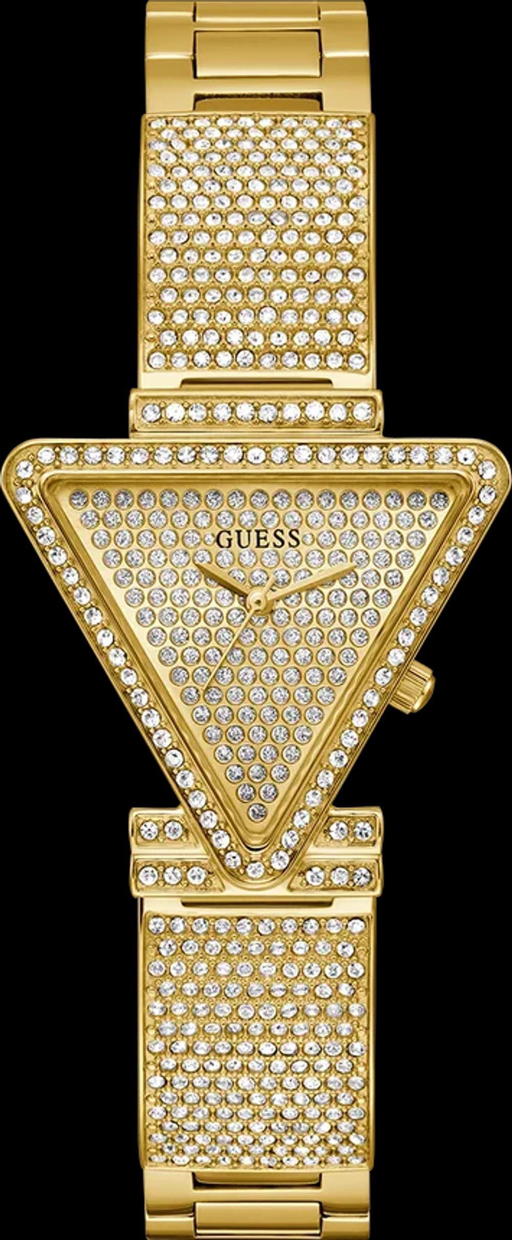Montre Femme Guess GW0644L2 Fame Acier Doré Boîtier Triangle et Cristaux