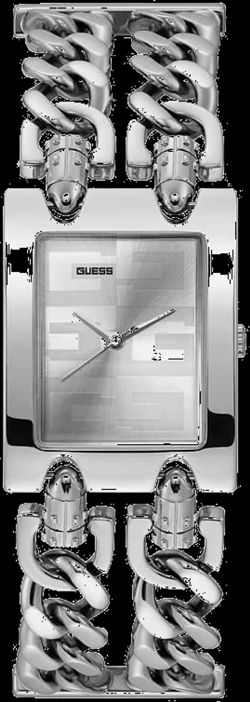 Montre Femme Guess Heavy Metal GW0294L1 bracelet chaine en acier argenté