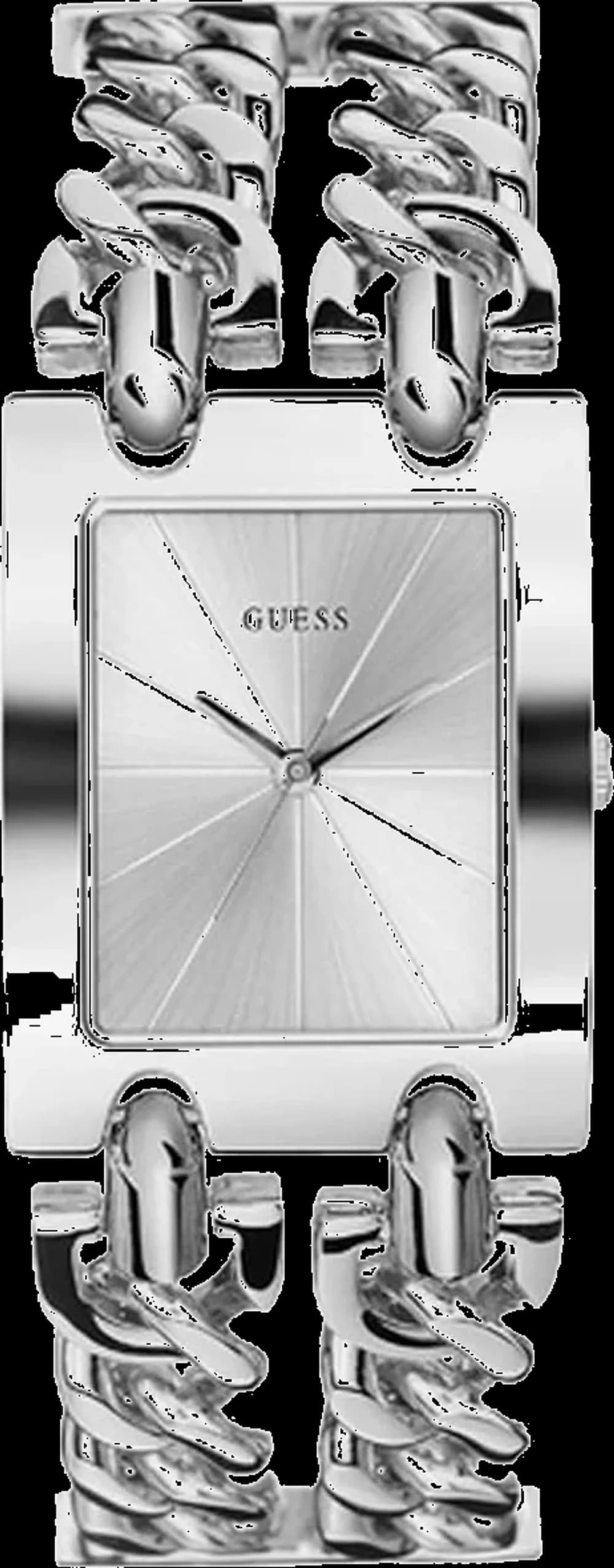 Montre Femme Guess W1117L1 Heavy Metal Bracelet Chaîne Acier Argenté