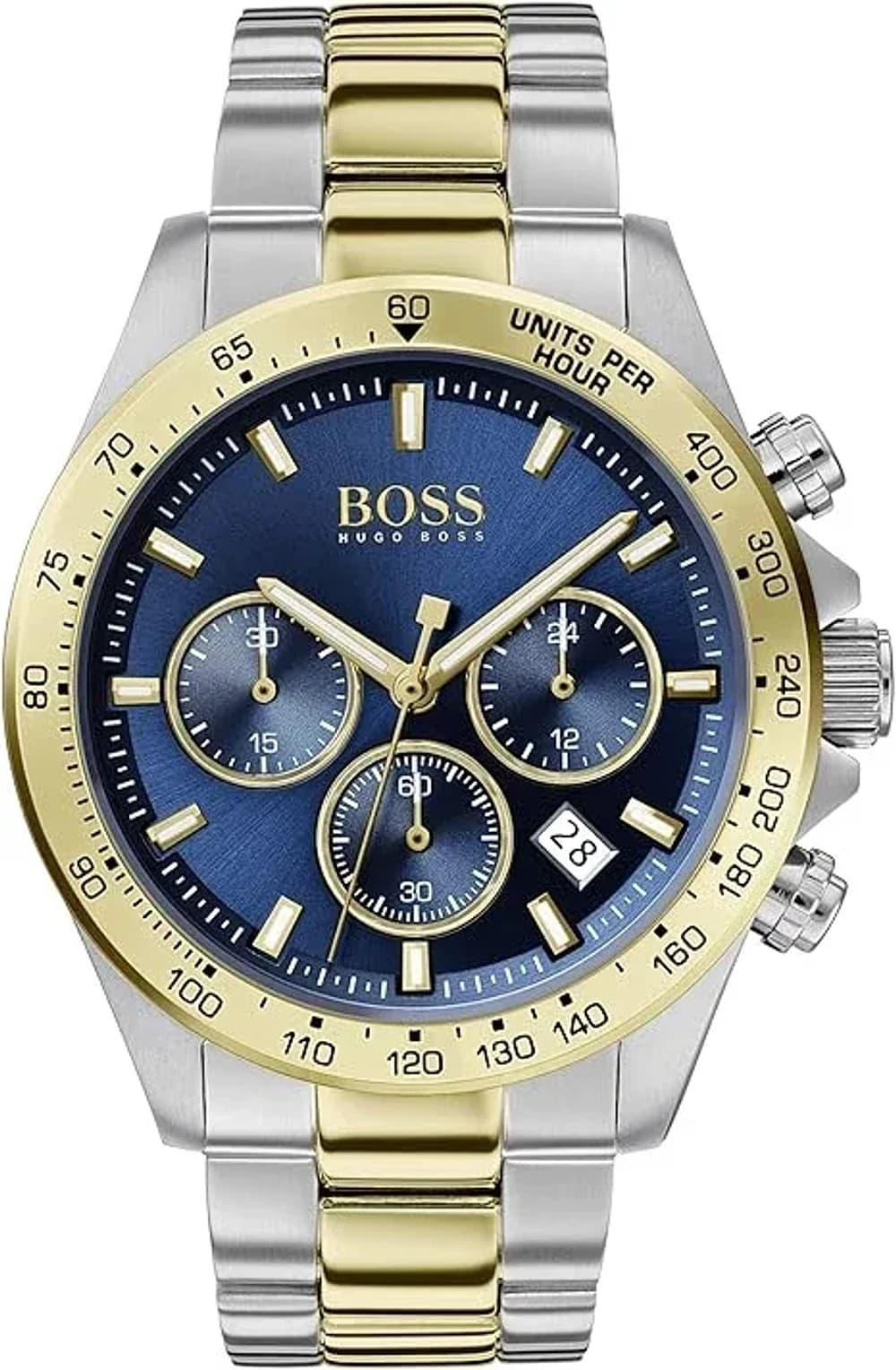 Montre Homme Hugo Boss Hero 1513767 bicolore bracelet maillons acier bicolore