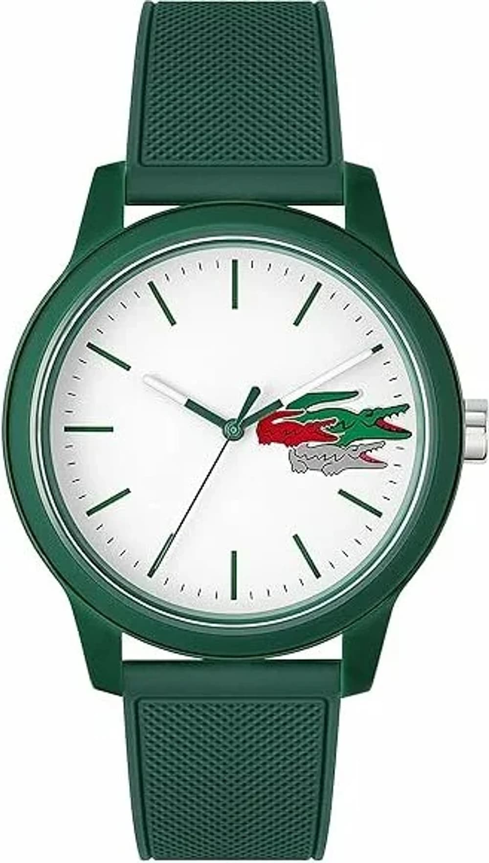 Montre Homme Lacoste 2011135 Bracelet Silicone Vert et Cadran Blanc