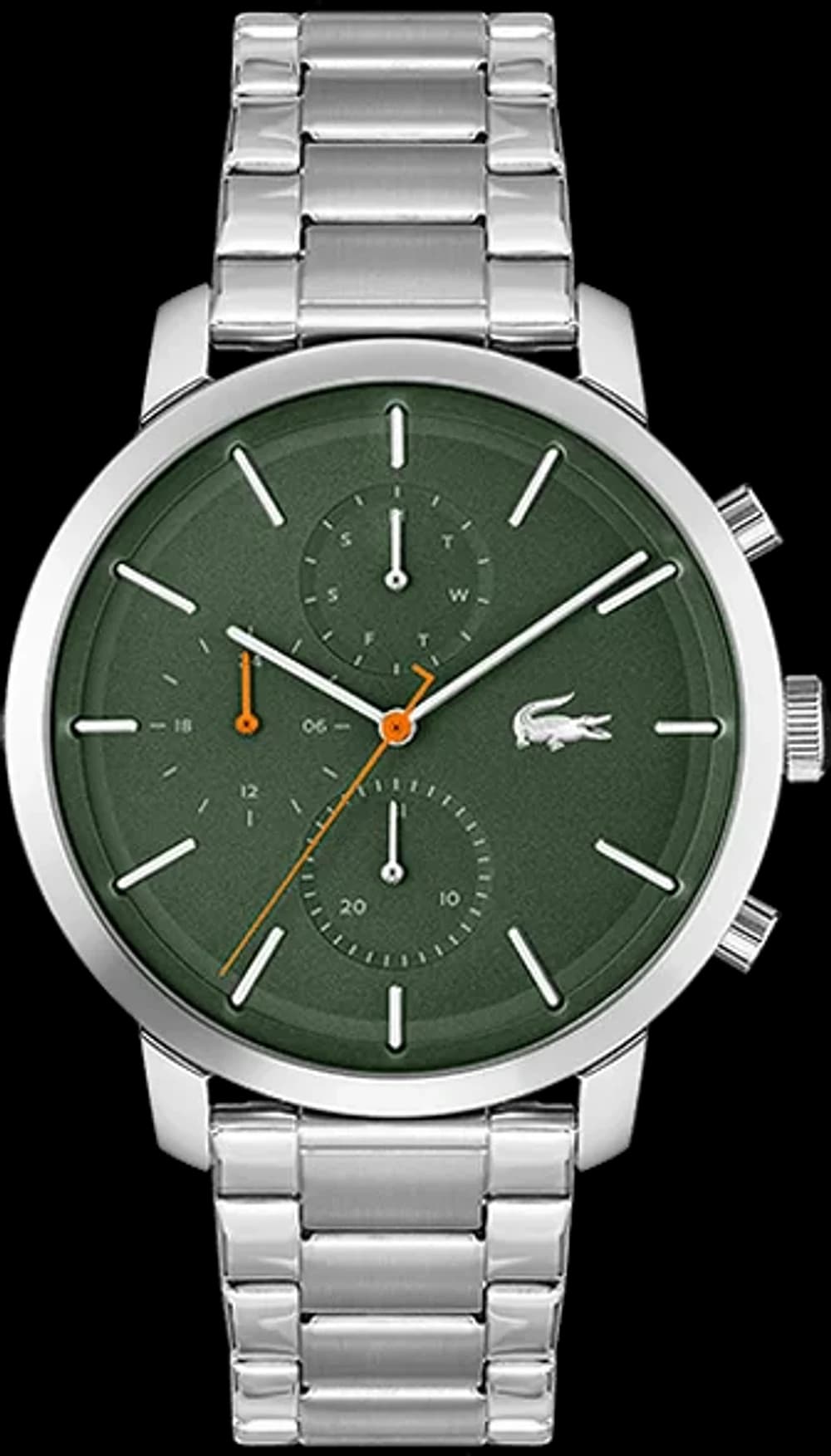 Montre Homme Lacoste 2011178 Replay en Acier Argenté et Cadran Vert