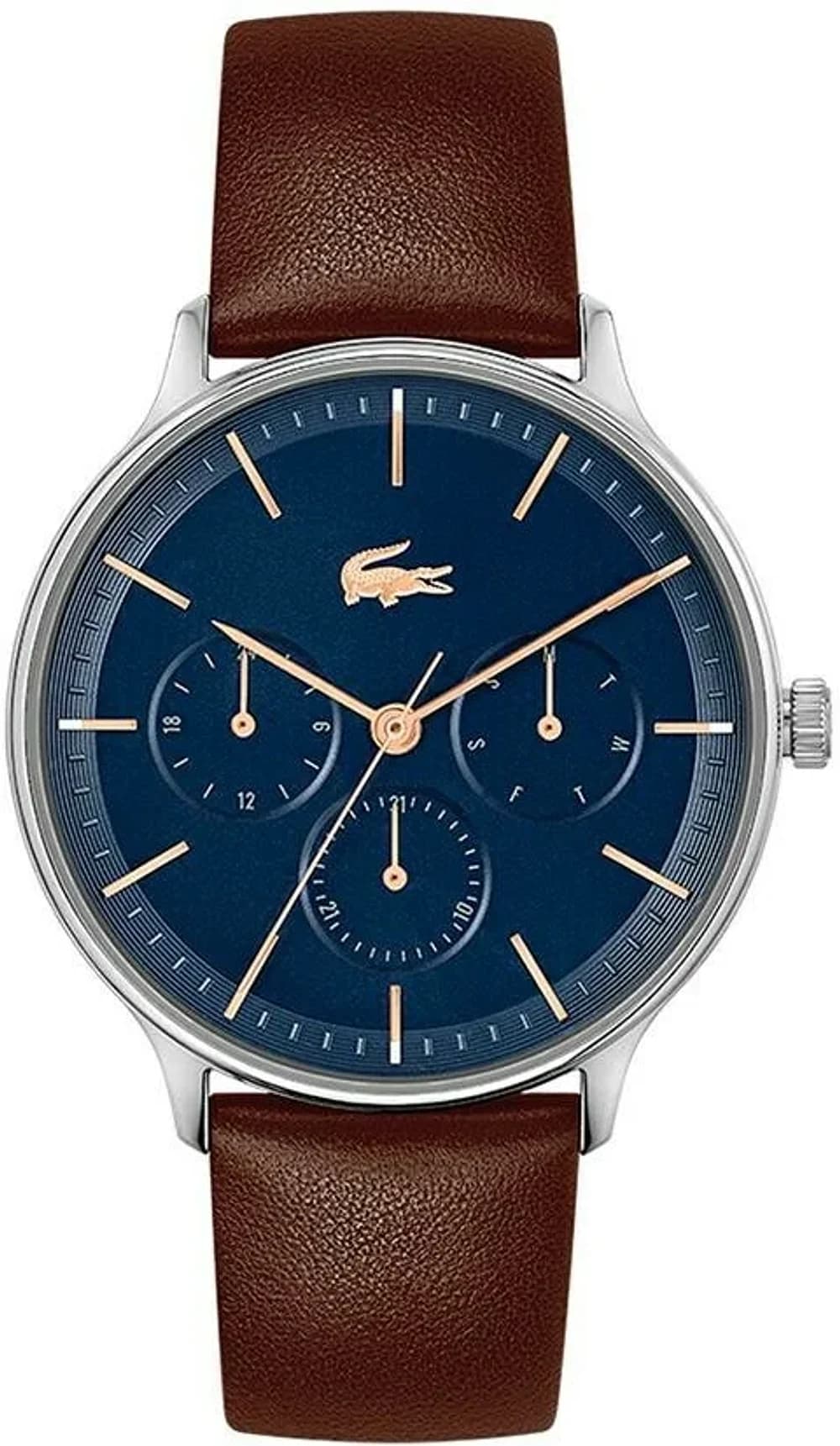 Montre Homme Lacoste Club 2011227 bracelet cuir marron cadran multifonctions