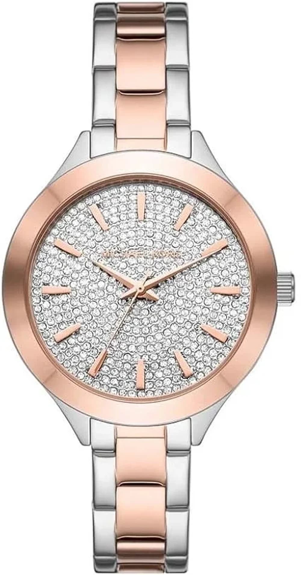 Montre Femme Michael Kors Pavé Two-Tone Set MK1045 bicolore bracelet maillons acier