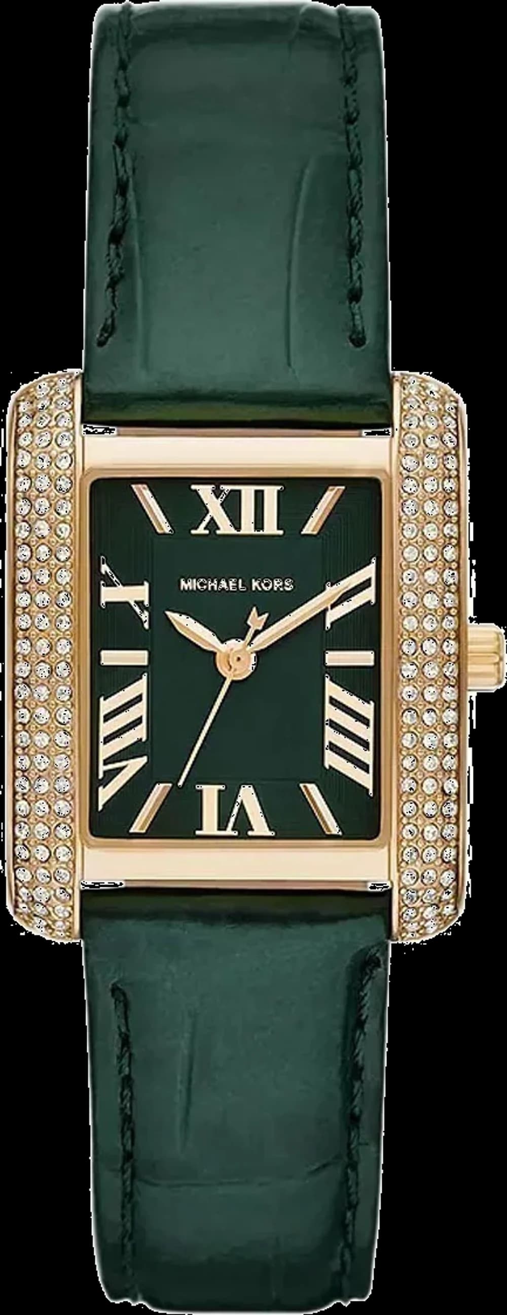 Montre femme Michael Kors Emery MK4697 cadran vert et bracelet en cuir vert