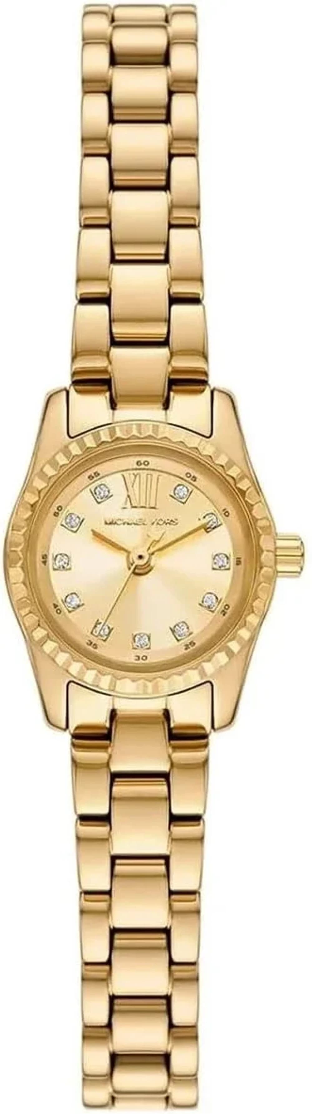 Montre Femme Michael Kors Mini Lexington MK4862 dorée bracelet maillons acier