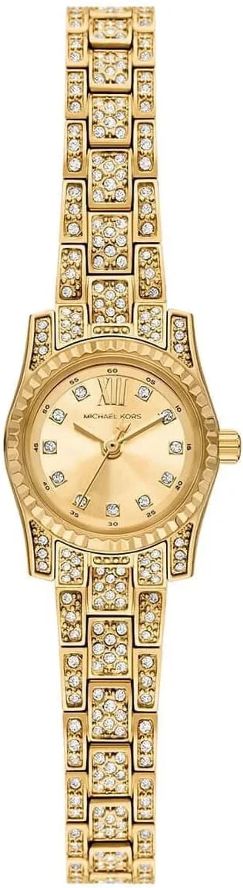 Montre Femme Michael Kors Micro Lexington MK4980 dorée bracelet maillons acier