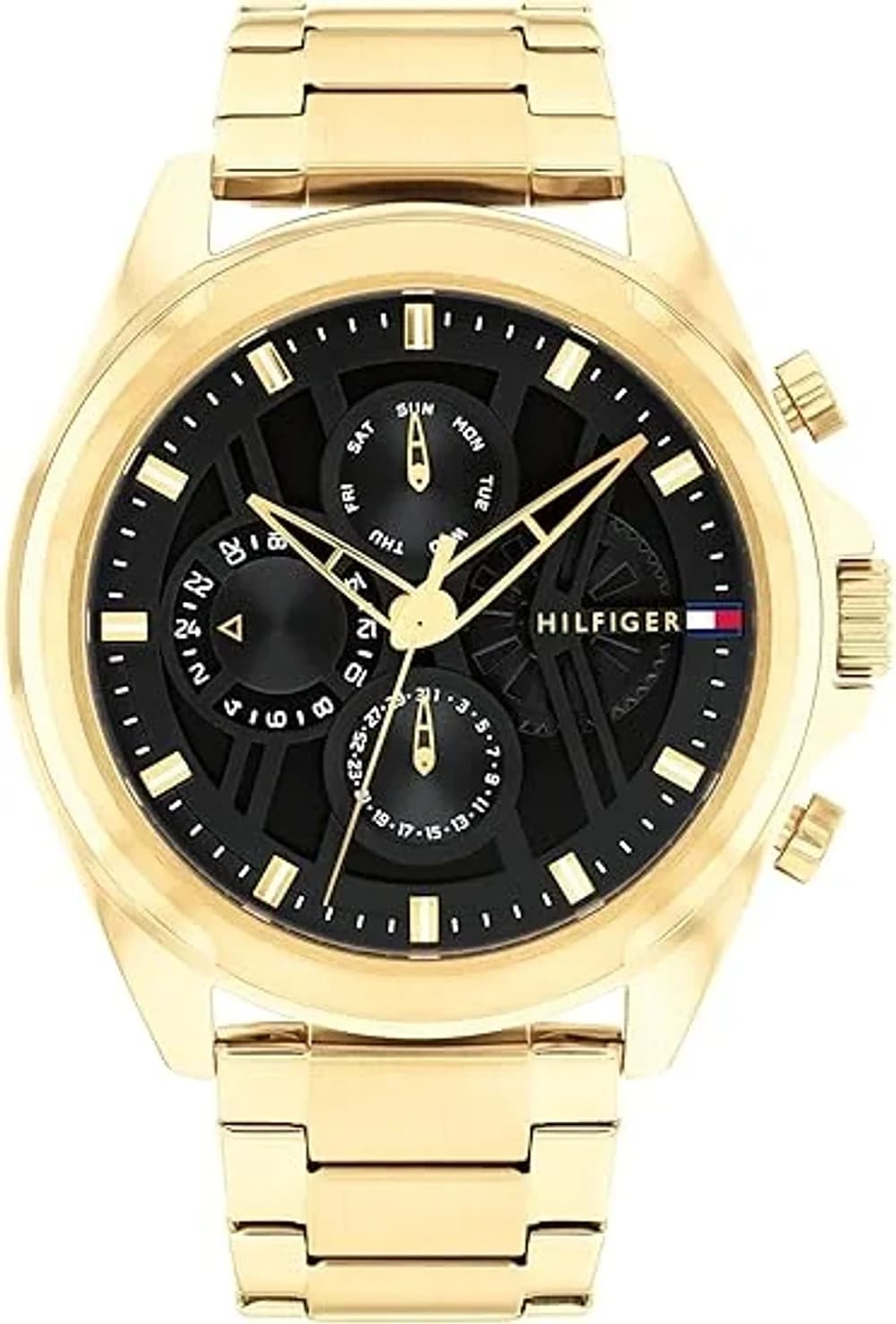 Montre Homme Tommy Hilfiger Jax 1710658 cadran noir bracelet acier