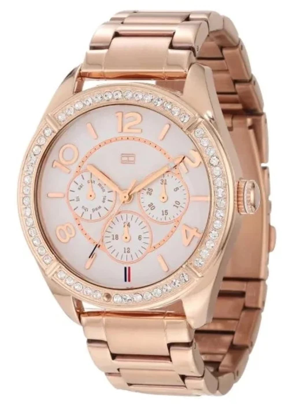 Montre femme Tommy Hilfiger 1781254, cadran blanc et boîtier doré
