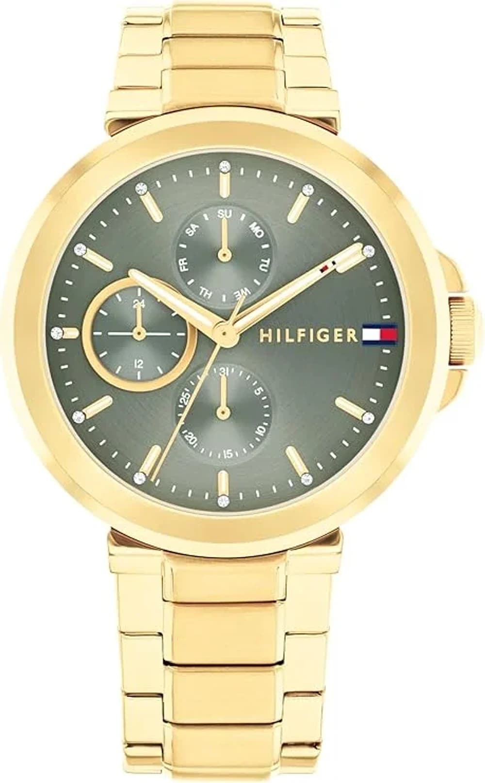 Montre Femme Tommy Hilfiger Lori 1782755 cadran vert bracelet acier