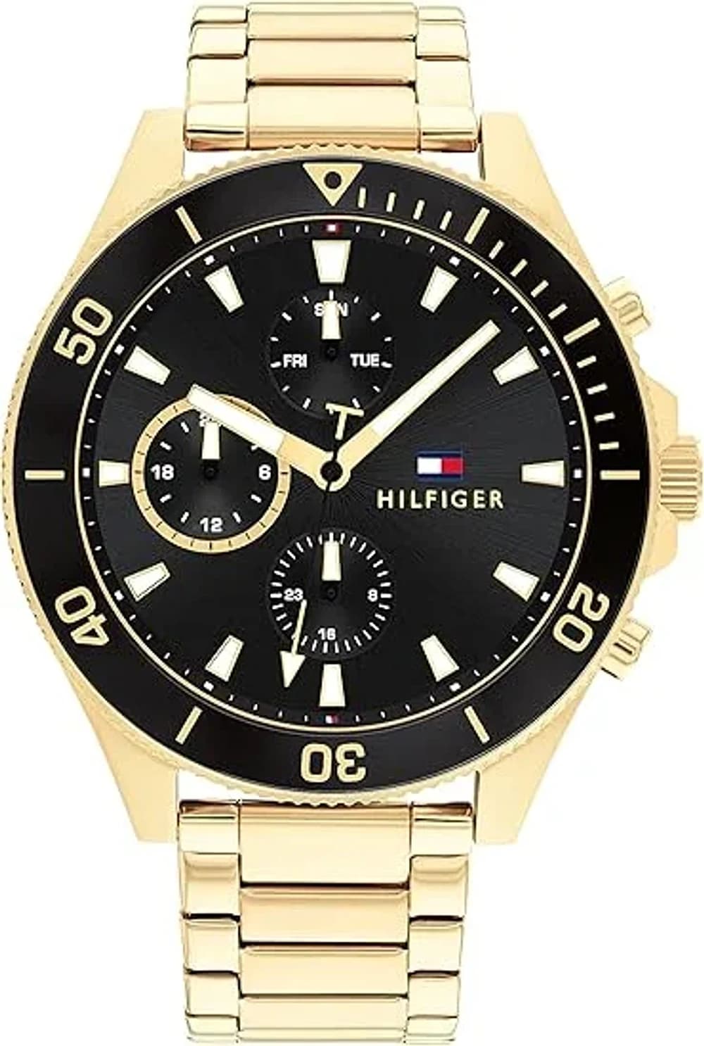 Montre Homme Tommy Hilfiger Larson 1791919 cadran noir bracelet acier