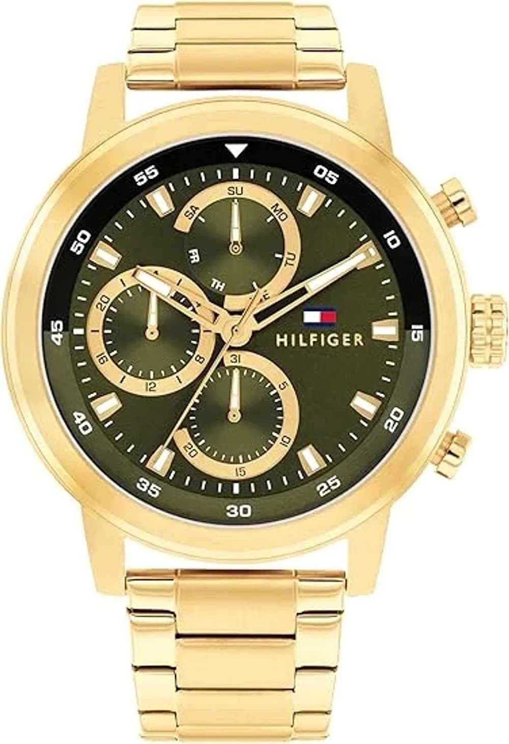 Montre Homme Tommy Hilfiger Rocky 1792216 cadran vert bracelet acier