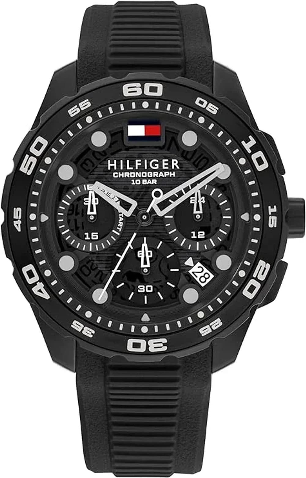 Montre Homme Tommy Hilfiger TH-Regatta 1792233 cadran noir bracelet silicone