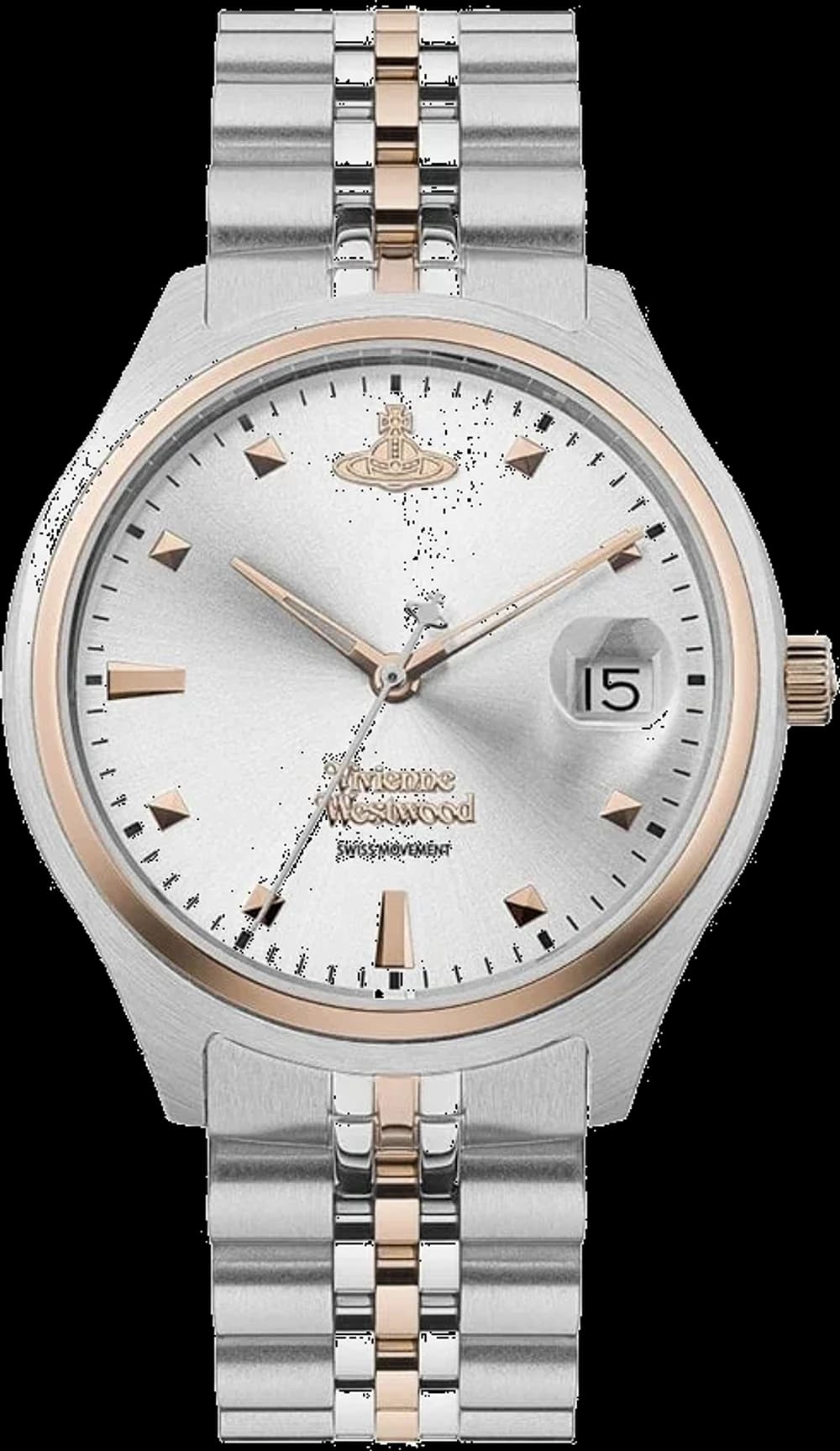 Montre Femme Vivienne Westwood Camberwell VV261SLSR bracelet bicolore en acier cadran argenté