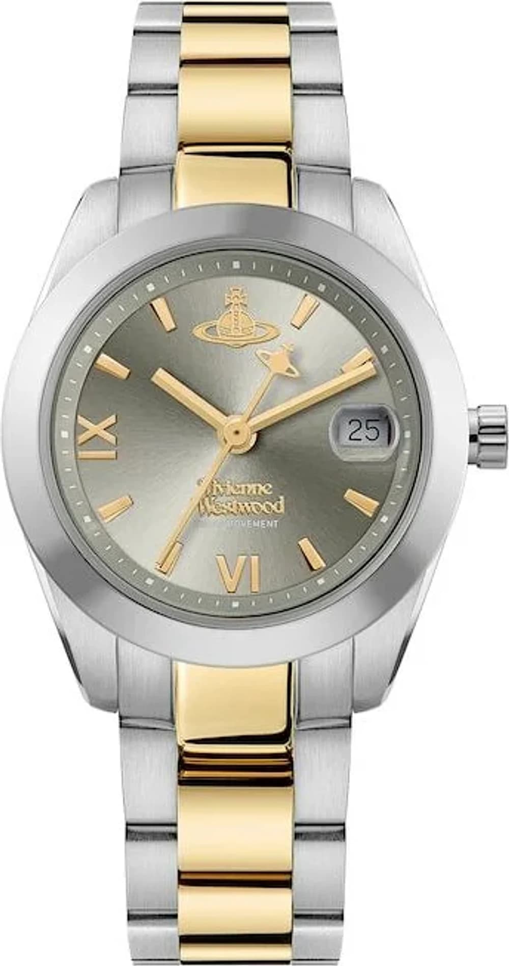Montre Femme Vivienne Westwood VV292GYSG Fenchurch Acier Bicolore et Cadran Gris Soleillé