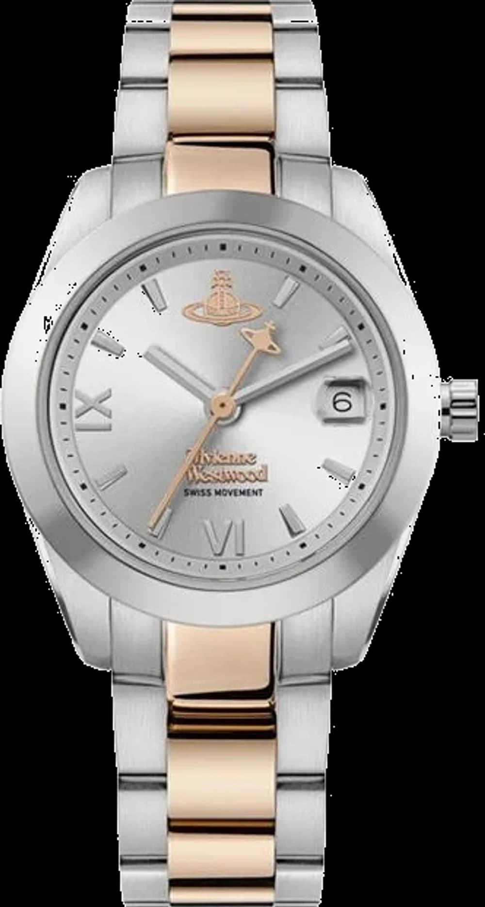 Montre Femme Vivienne Westwood Fenchurch VV292SLSR bracelet bicolore en acier cadran argenté