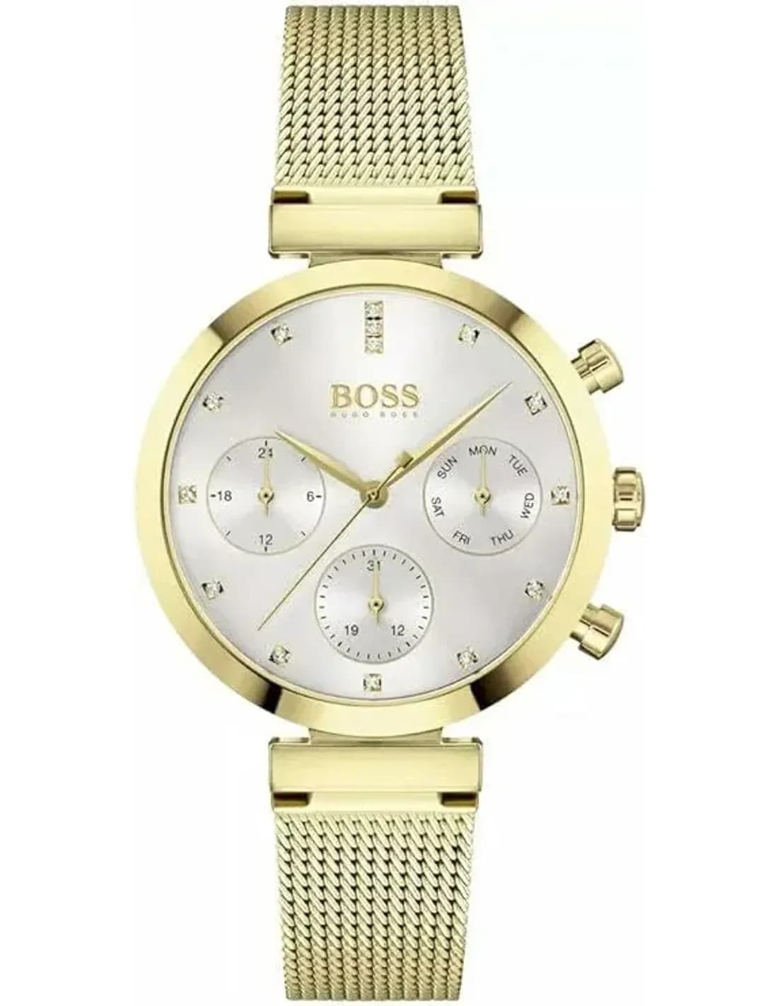 Montre Hugo Boss 1502552 Flawless Acier Doré maille milanaise