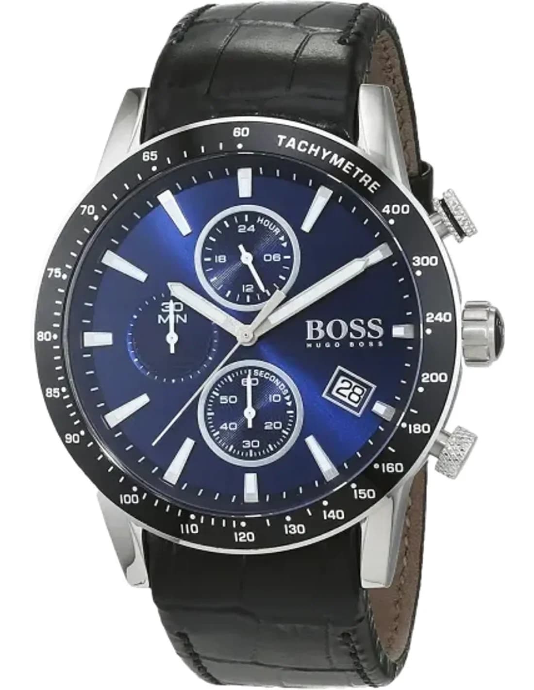 Montre Hugo Boss 1513391 Chronographe en Acier et Cadran Bleu Profond