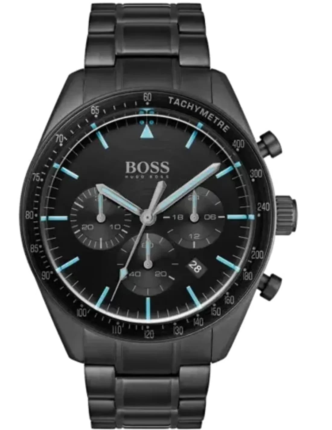 Montre Homme Hugo Boss Trophy Black 1513675 chronographe noir en acier inoxydable