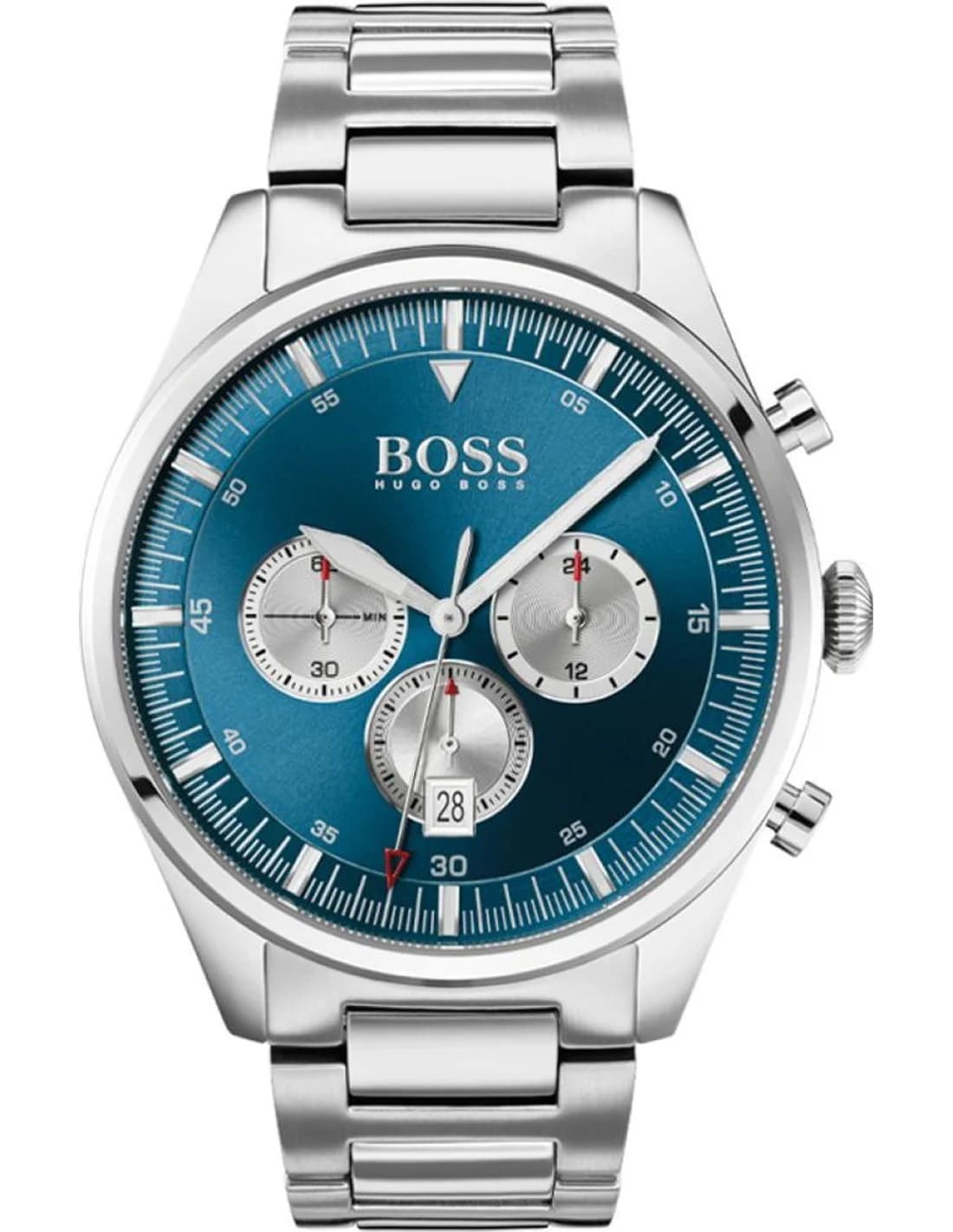 Montre Homme Hugo Boss Pioneer 1513713 argentée bracelet maillons acier