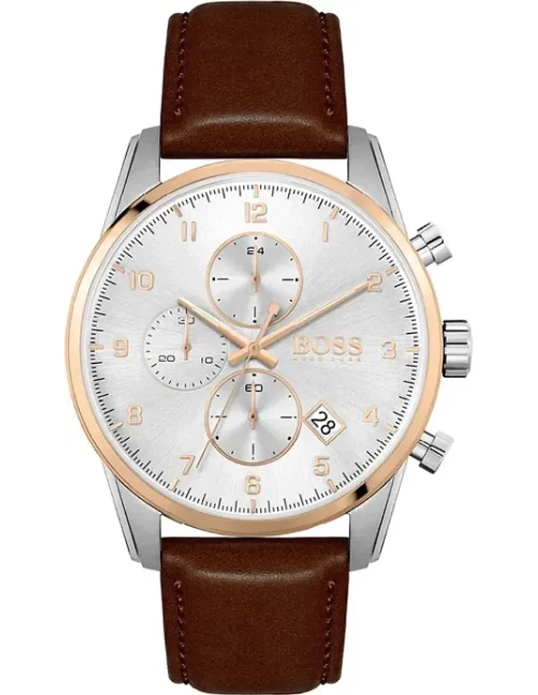 Montre Homme Hugo Boss Skymaster 1513786 bracelet en cuir marron