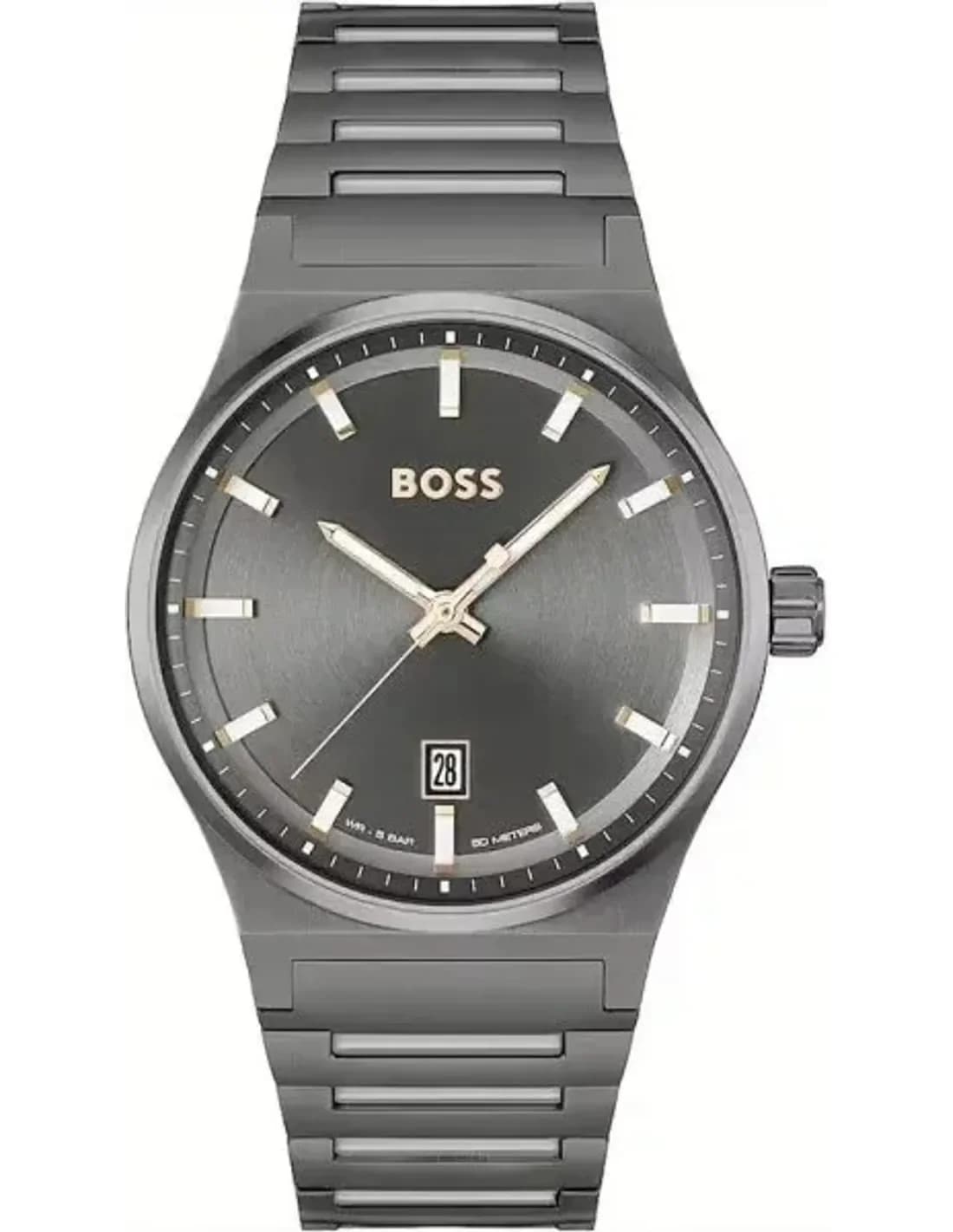 Montre Hugo Boss 1514078 Candor Acier Noir et Cadran Gris Fumé